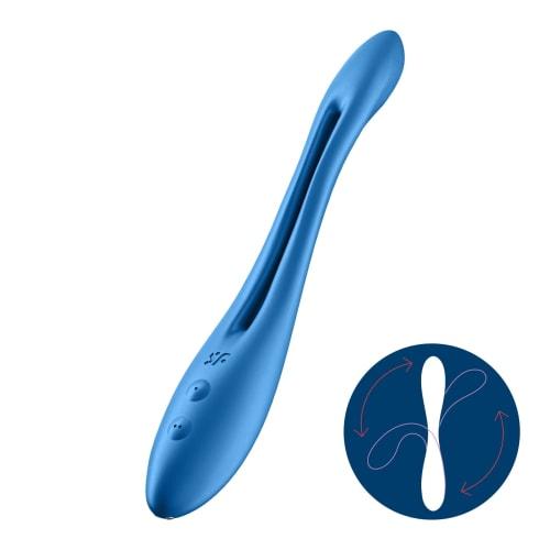Satisfyer Elastic Game Dark Blue Flexible Vibrator Foldable Couple Vibrator Pinching Electric Ring Versatile G Spot Clitoris Simultaneous Stimulation