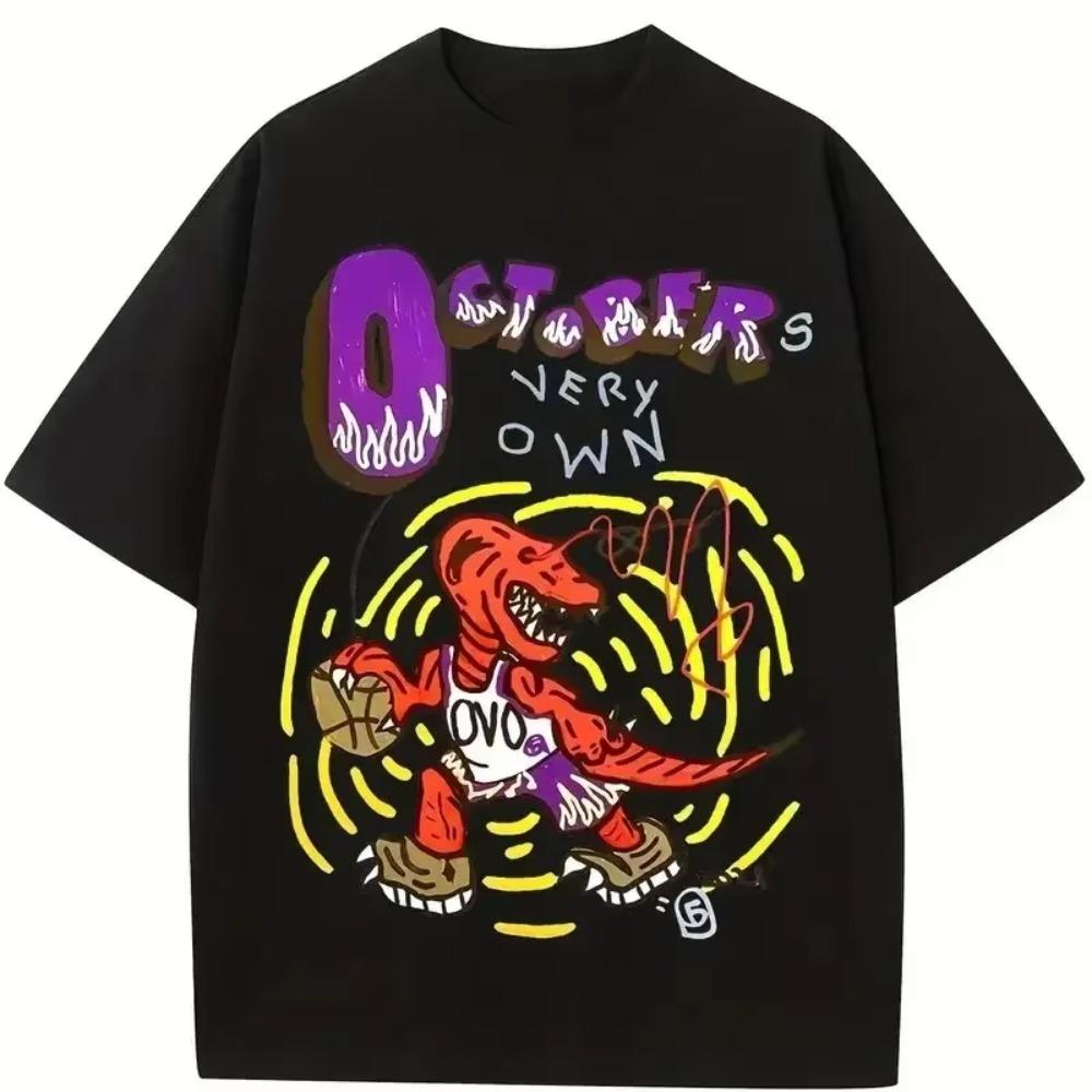 

Новая летняя мужская хлопковая футболка летняя одежда футболки с круглым вырезом с изображением динозавра баскетбольная команда повседневная хлопковая футболка с короткими рукавами топ S чёрный