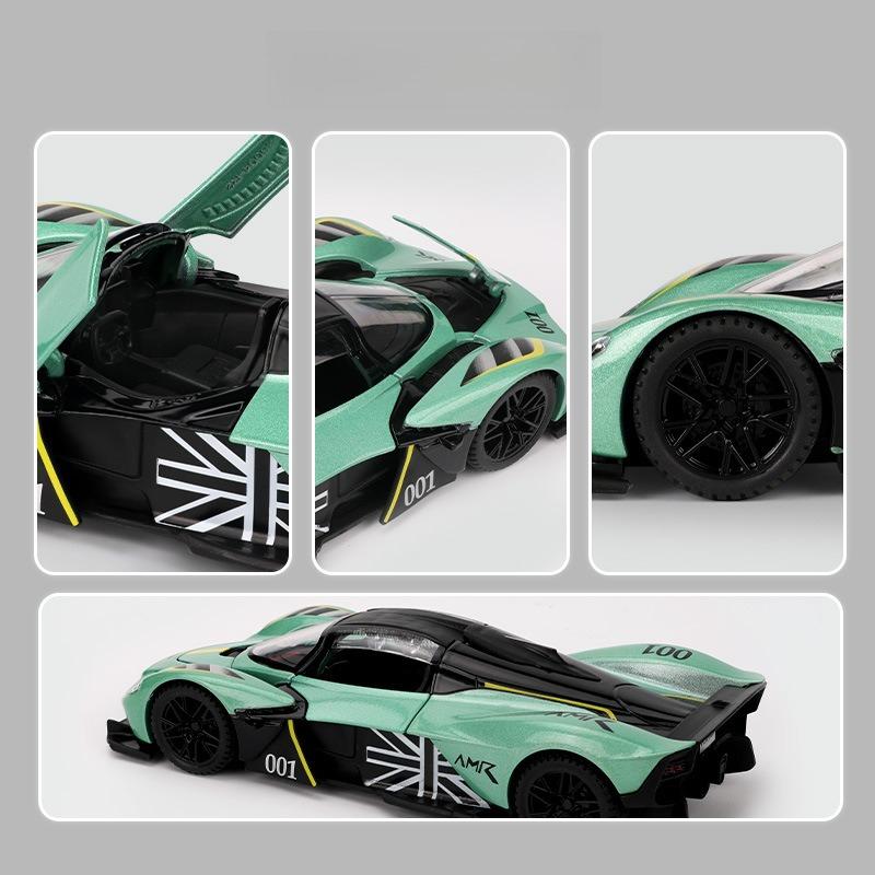 1:32 Valkyrie AMR Sports Car Alloy Model Diecasts Metal Vehicles Model Simulation Sound Light Kids Toys Gift
