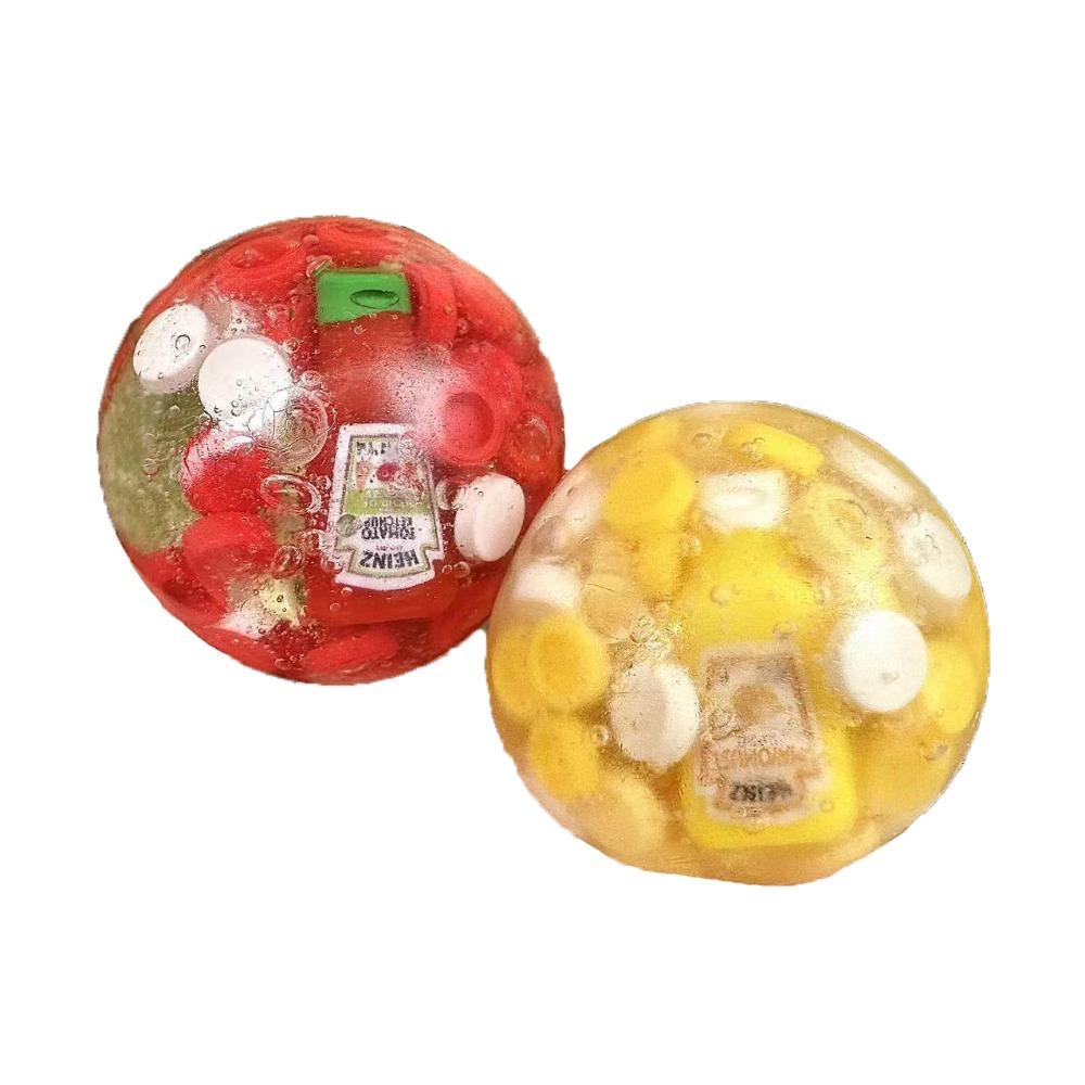 

Plastic Squeeze Ball Fidgeting Toys Kneading Colorful Ball Stretchy Toys Practical Jokes 1set