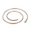 Trendy Simple Electroplated Titanium Steel Men's and Women's Round Snake Bone Necklace