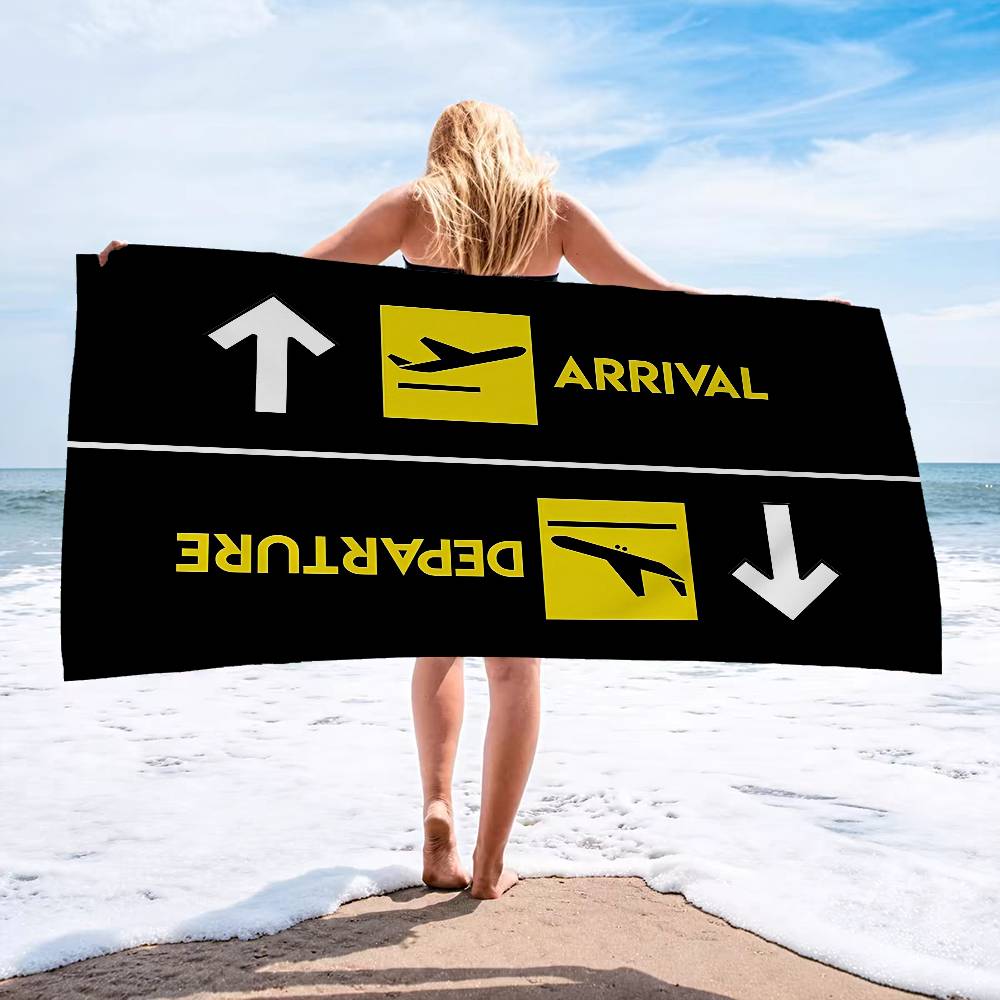 Manta de Microfibra Pista de Aeropuerto Secado Rápido Toallas de Playa Impresión Oversize Super Absorbente Manta Toalla de Piscina