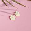 Her Lab | Handmade Colorful Metal Heart Stud Earrings Cute Women's Stud Earrings Korean Style Lightweight Hypoallergenic
