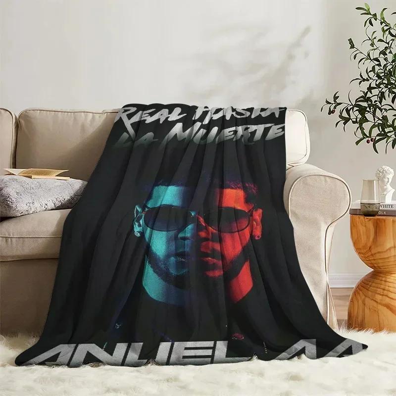 Fluffy Blankets Anuel AA Bed Sofa Camp Nap Bedspread Soft Blankets Fleece Home Textile Birthday Gift Blanket Bedroom Decor