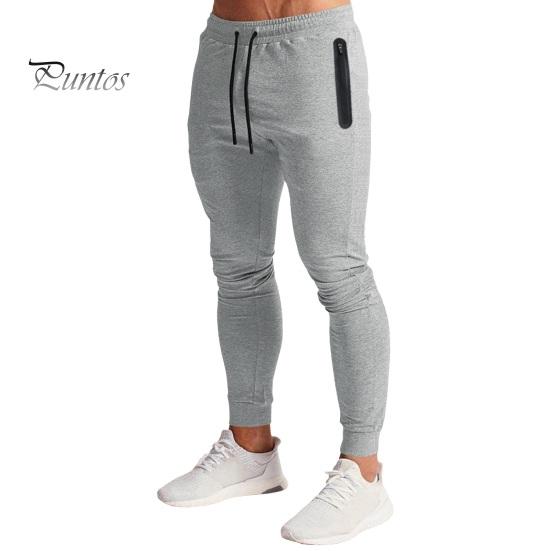 

Мужские спортивные брюки из ледяного шелка, быстросохнущие облегающие боковые карманы на молнии, эластичная талия на шнурке, однотонные спортивные штаны для тренировок в тренажерном зале, длинные брюки L серый