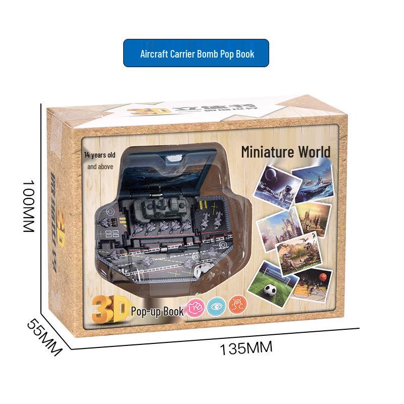 3D Dinosaur & Space Astronaut Pop-Up Keychain Book: Educational, Creative Decompression Toy