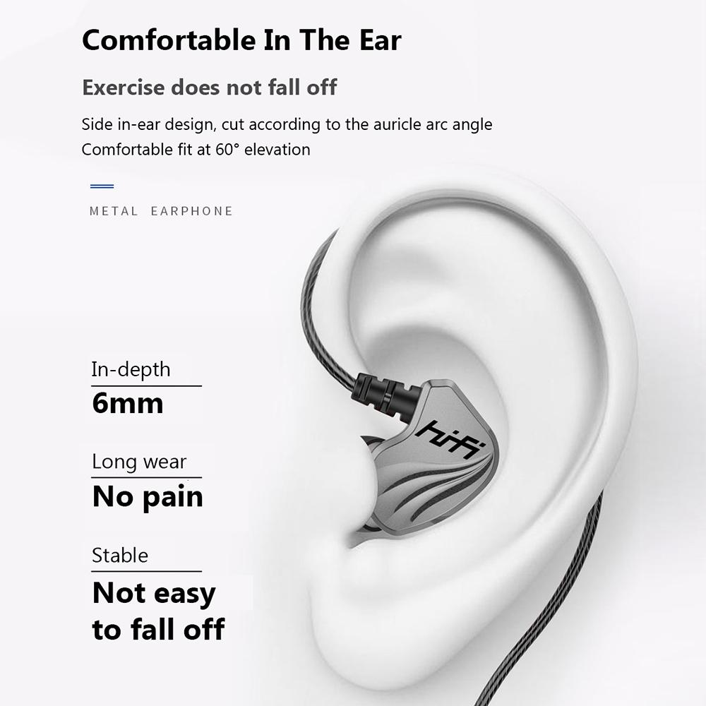 In Ear Headphones Wired Sports Headphones 6D Surround Bass Waterproof Sports Headphones Gaming Headphones Compatible