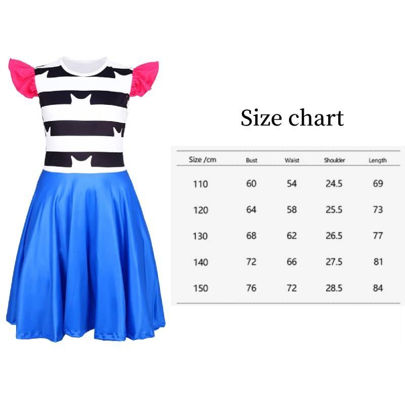 

Cosplay Gabbys Dollhouse Costume Cartoon Jumpsuit Halloween Party Fashion Gift Dress,150 cm