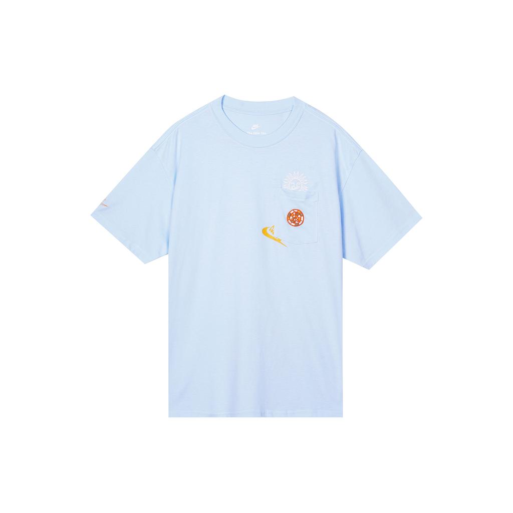 Nike Printed Pocket Casual Short-Sleeve T-Shirt Men Tops Blue DR7967-441