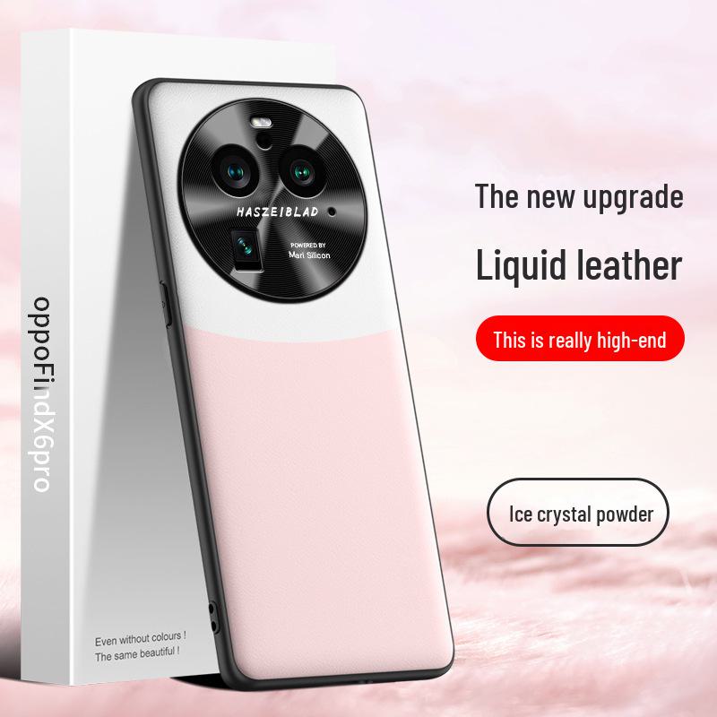 

Защитный чехол из жидкой кожи для Oppo Find X6 Pro, противоударный чехол, цельная конструкция, подходит для вашего телефона. oppo Find X6 Pro