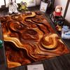Brown Swirl Wooden Texture Printed Carpet for Modern Home Decor Suitable for Use As an Anti-slip for Living Room Bedroom Sofas