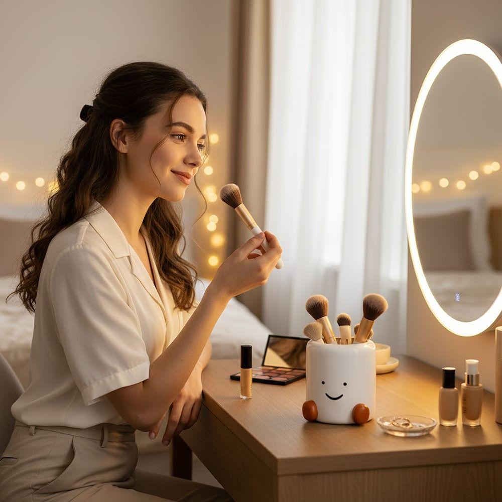 Cartoon Desktop Pen Holder Large Capacity Remote Control Storage Box  for Students Gift