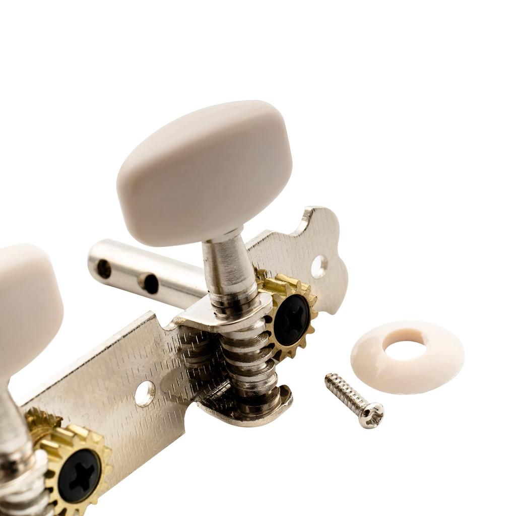 Musiclily Akustikgitarre Stimmmechanik Nickel 3-in-einer Reihe Set,