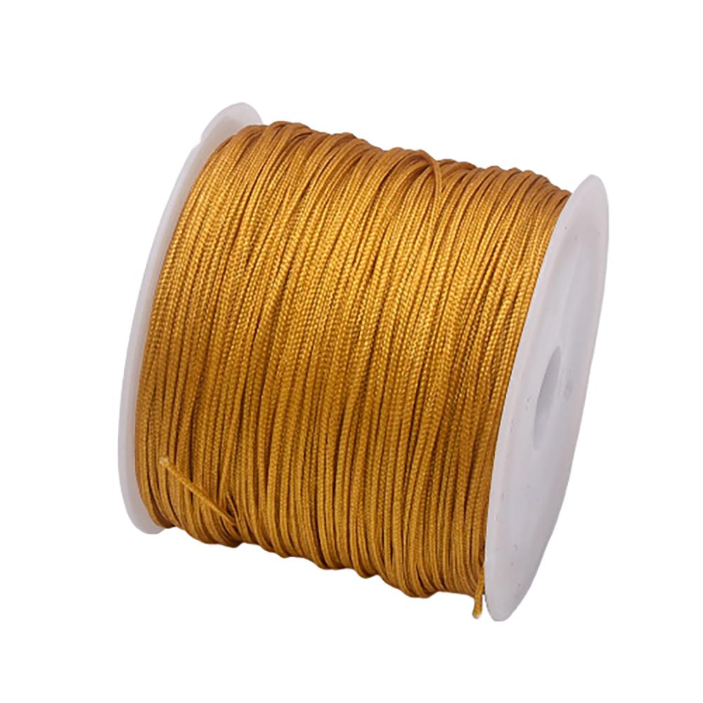 50Yds 0.8mm Crafts Nylon Cord For Jewelry Making Beading Braided Nylon Satin String for Bracelets Rattail Trim Chinese Knot