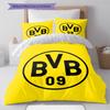 Lenjerie de pat cu model BVB, Set cu cuvertură, Husă cuvertură, Față de pernă, Cadou de casă pentru ziua de naștere (1 * husă de pilotă + 2 * fețe de pernă, fără miez)