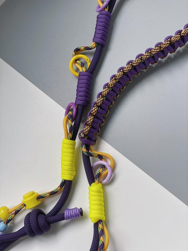 Handmade Paracord Woven Anti-lost Mobile Phone Small Bag Shoulder Strap Outdoor Multifunction Adjustable Bag Strap Lanyard