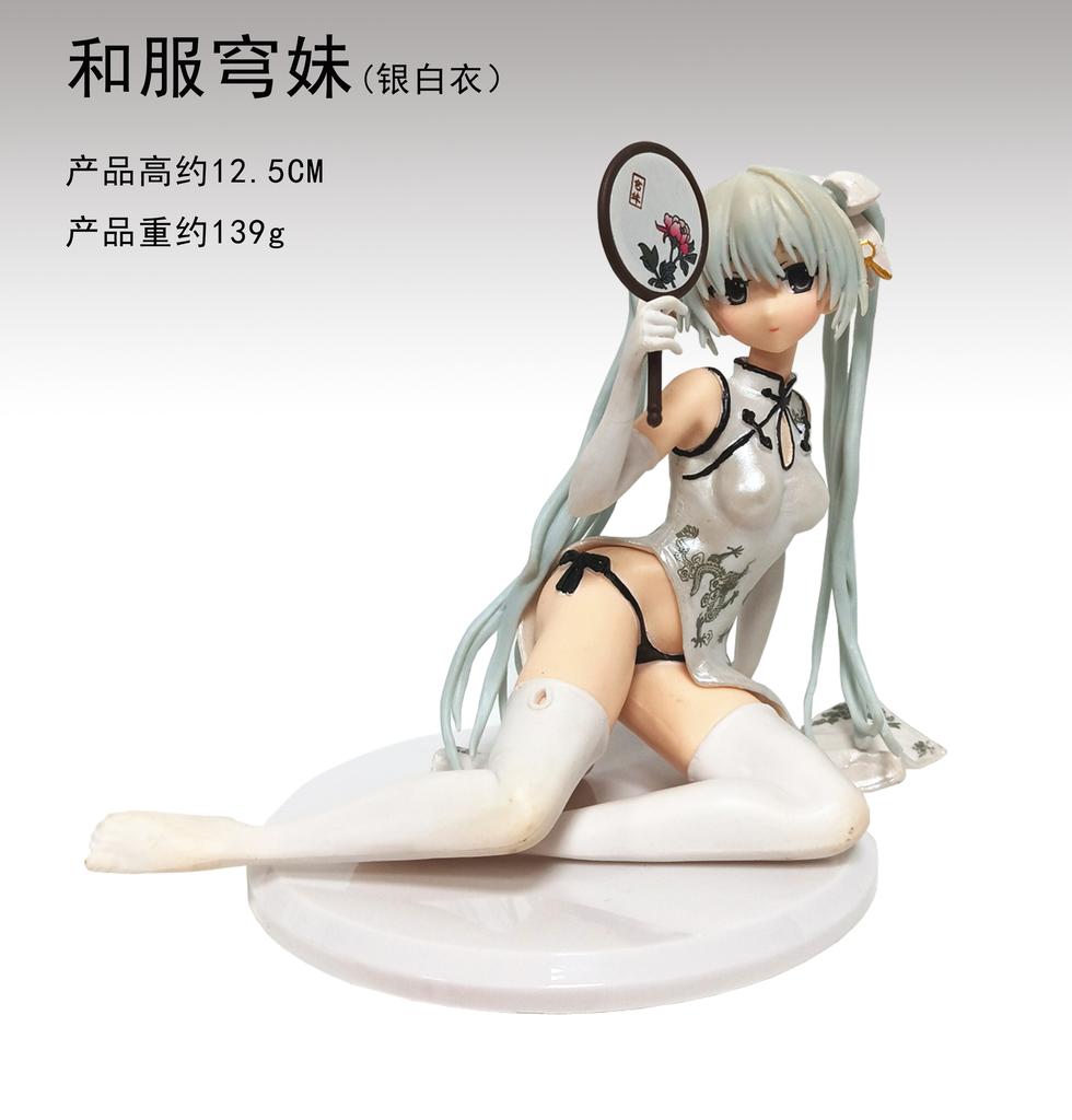 12CM Anime Yosuga No Sora Kasugano Sora Figure China Dress Style Cheongsam Cute Model Toy Gift Decoration Ornaments PVC