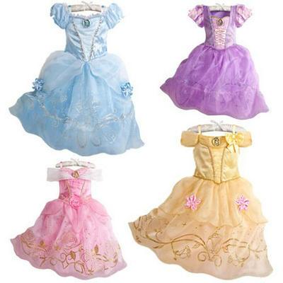 Vestido de Noche de Princesa para Niñas Europeas y Americanas - Temática Frozen y Cenicienta