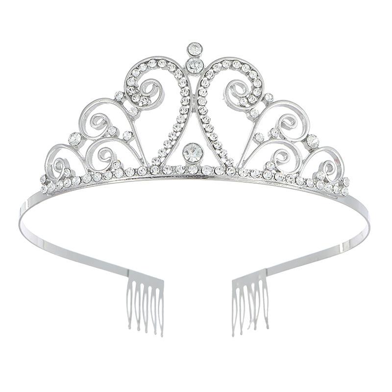 New color alloy crystal crown headband bridal wedding dinner accessories birthday crown party hair accessories headdress