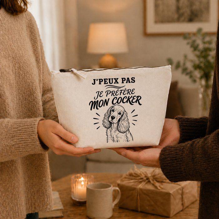 Trousse de toilette - PLANETEE - J’peux pas minimaliste - Beige - 100% coton - 3 L