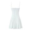 European and American Pure Desire Wind, Body Sculpting, Waist and Thin Suspender Skirt, White Sexy Spice Girl Dress, Holiday Style A-word Short Skirt