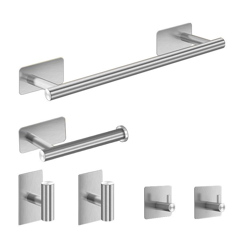 18-Piece Stainless Steel Bathroom Set: Towel Bars, Tissue Holder, Hooks, and Accessories