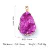 Fashion Irregular Raw Stone Crystal Necklace Healing Natural Stone Pendant Druzy Necklace Jewelry