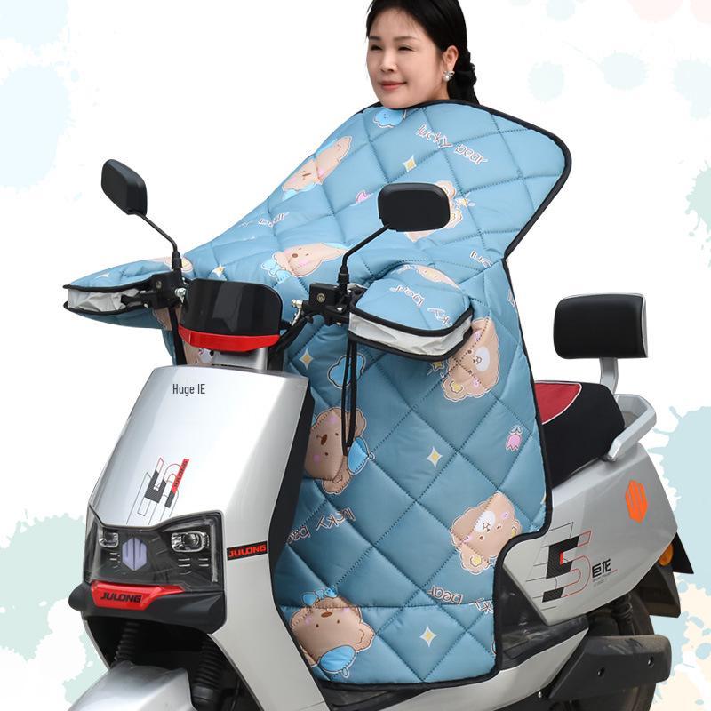 Universal Winter Windproof Waterproof Electric Car Cover with Thick Velvet Lining