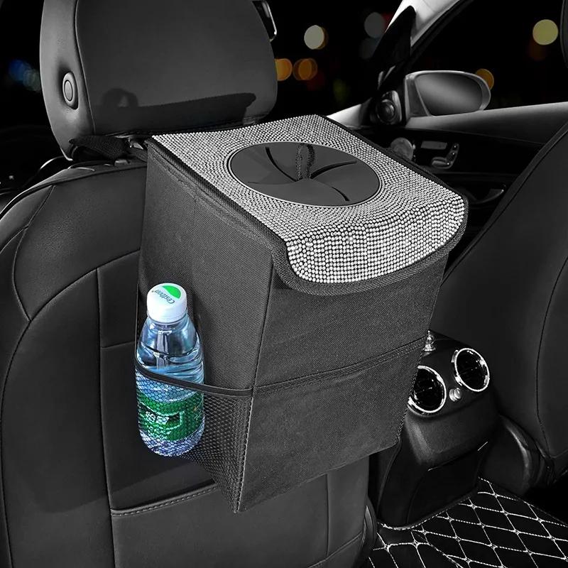 

Портативный мешок для мусора на спинку автомобильного сиденья Diamond Auto Flip складной мусорный бак из ткани Оксфорд герметичный пылезащитный чехол автомобильные аксессуары белый