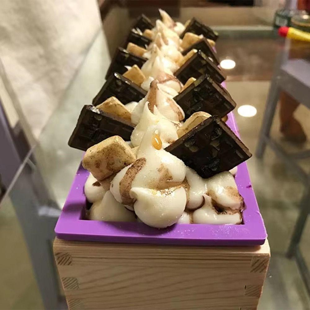 Wooden Box Silicone Soap Mold Rectangular Shape Soap Box Toast Mold  Baking Accessories