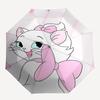 Kitty, Bow Themed Automatic Opening and Closing Umbrella, Brightly Colored 8-rib Portable Umbrella, Suitable for Men and Women, A Perfect Gift for Chr