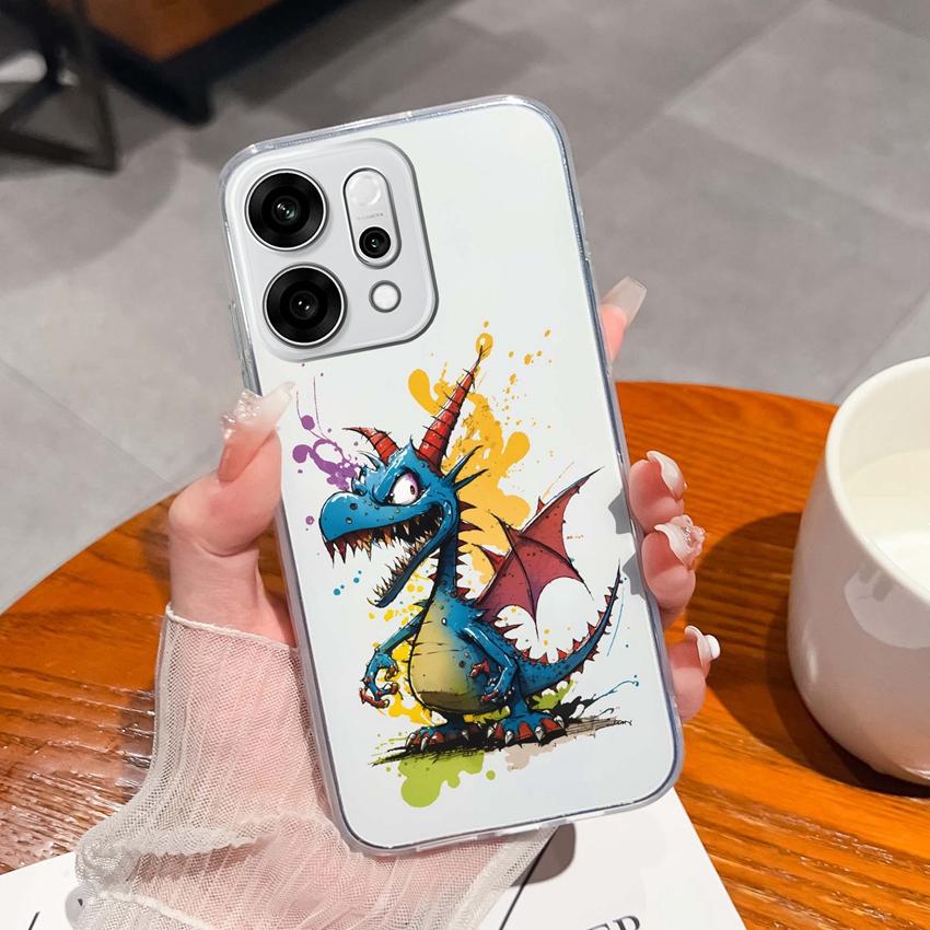 For Oppo Reno14 Pro Realme C71 C75 C75x Ultra Thin Clear Phone Case Cute Panda Pattern Dustproof Protection Soft Transparent Back Cover For Oppo Shell