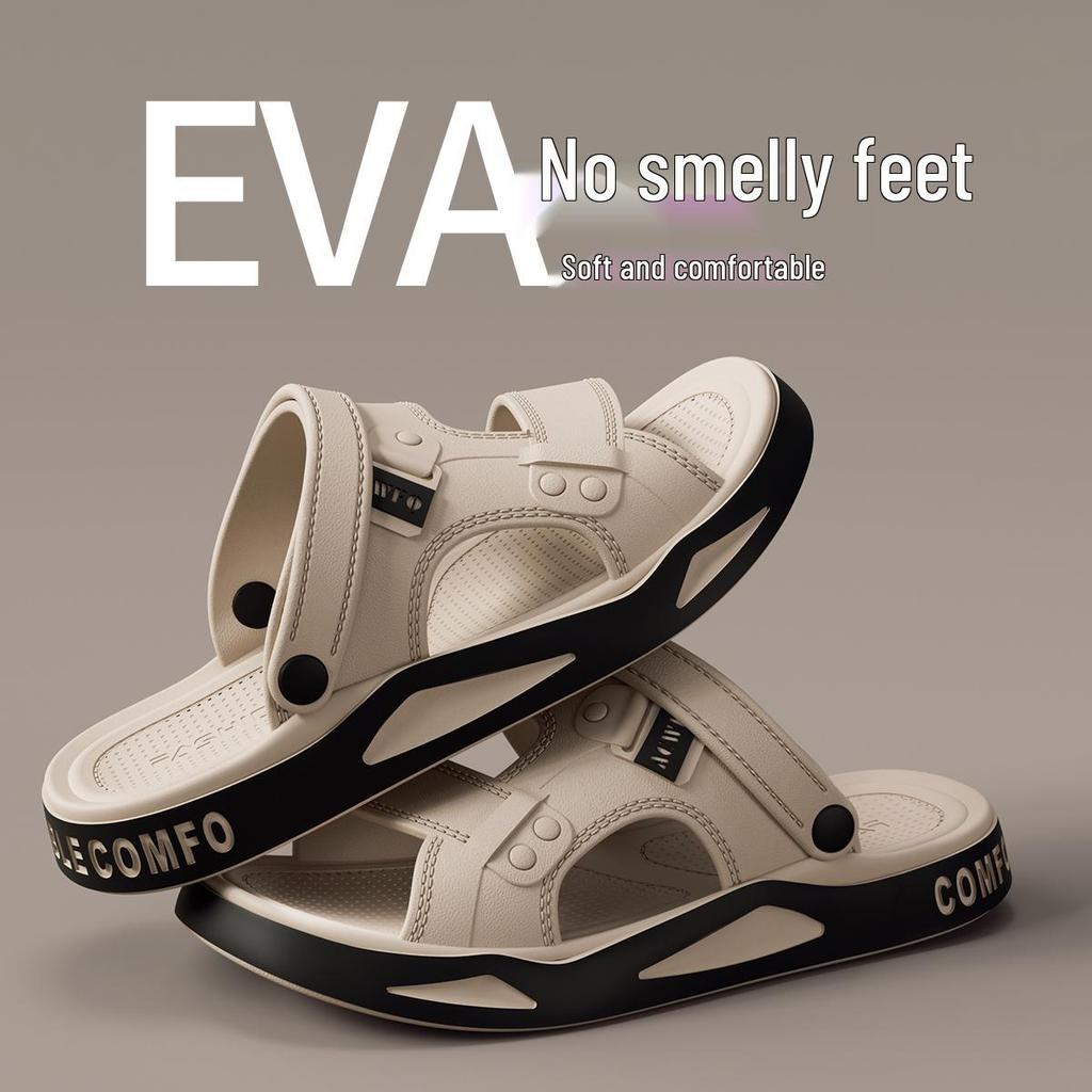 Lidani Men's 2025 Non-Slip EVA Driving Slippers: Large Size Outdoor Summer Sandals