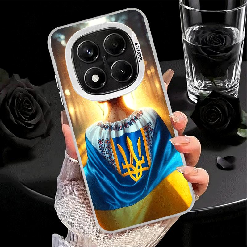 Niebiesko-żółta Ukrainka Miękkie etui na telefon do Samsung Galaxy S24 S25 FE S26 Edge S23 Ultra S22 Plus S21 + Odporne na wstrząsy Pokrowiec Tylny