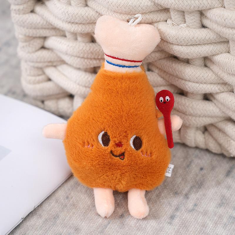 

Cute Burger, Popular Dog, Chicken Leg, Plush Pendant, Small Doll, Backpack, Pendant, Keychain For Kids Good Gift
