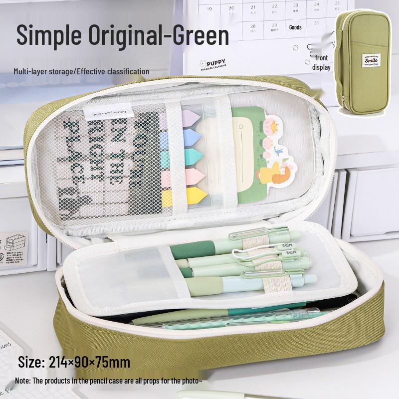 Large Capacity Blue Transparent Ita Pencil Case - Stylish and Functional for Students