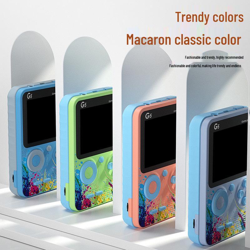 Classic G5 Handheld Game Console: 500-in-1, Double Player, Nostalgic & Educational Puzzle Games for Kids