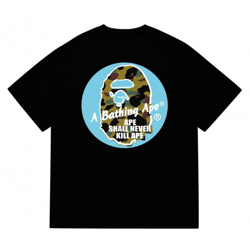 Tricou Bumbac Classic cu Imprimeu Ape Lightning Unisex Mânecă Scurtă Croială Largă Îmbrăcăminte Casual