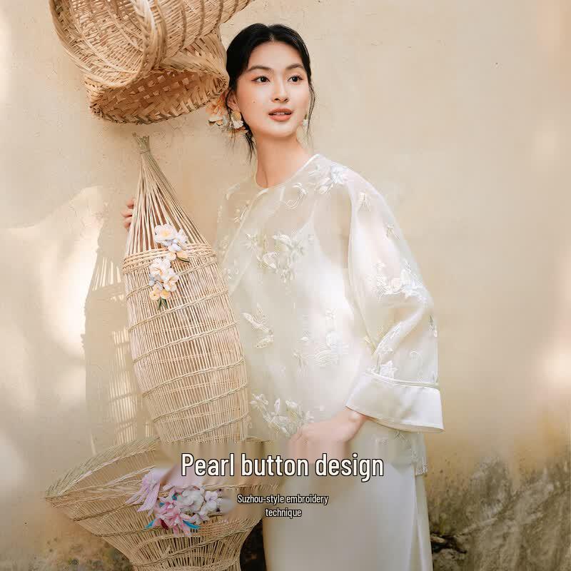 Women's New Chinese Style Jacket & Dress Two-Piece Set