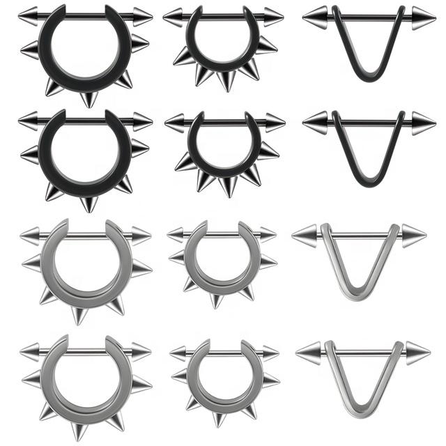 16G Surgical Steel Tapers Barbell Earrings Piercing Ear Hoop Cartilage Studs Lobe Helix Body Jewelry for Women Men-for Weddings