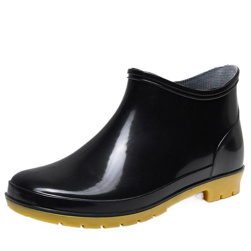 Short Tube Camouflage Non-slip Wear-resistant Rain Shoes Low Top Large Size Rain Boots Fishing Outdoor Construction Site Rain Shoes Size 4