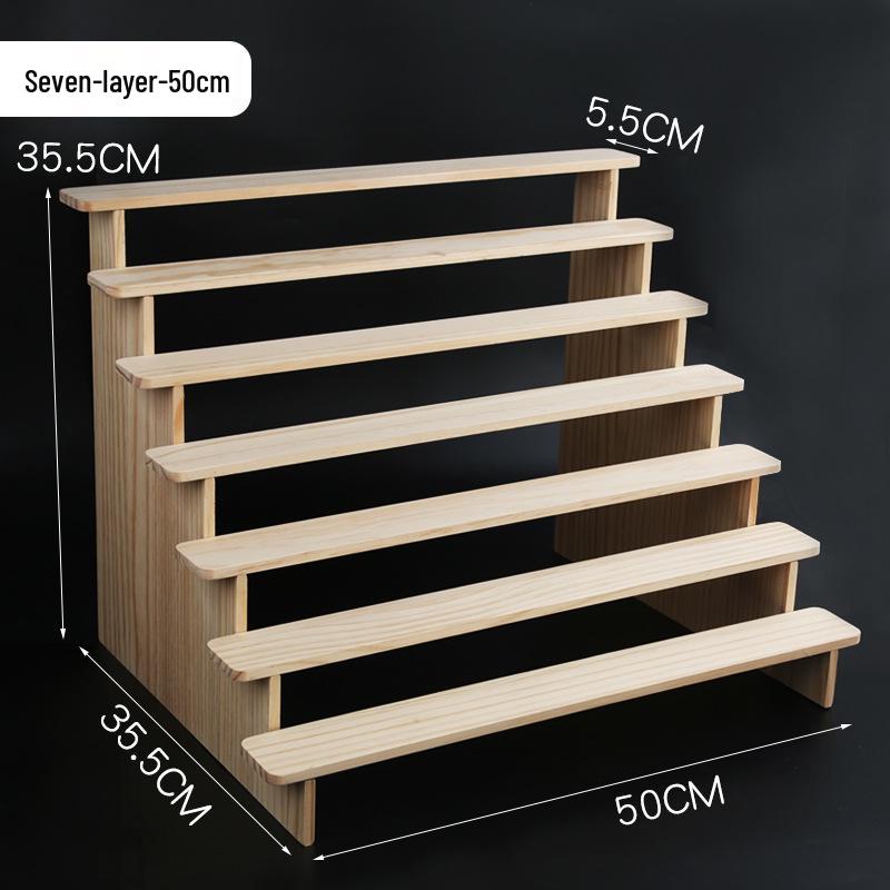 Solid Wood Display Rack for Action Figures, Collectibles, and Succulents