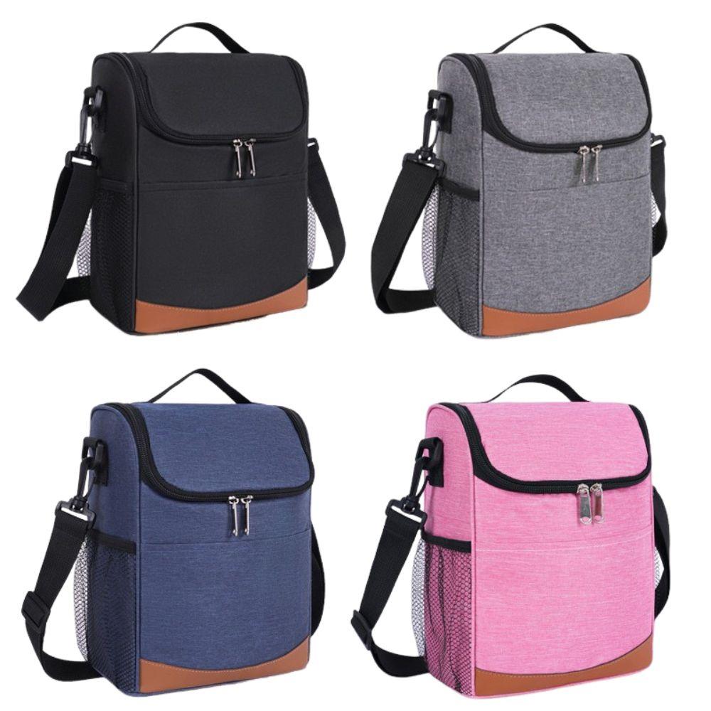 Insulated Lunch Bag Large Capacity with Shoulder Strap Food Thermal Bag Waterproof Reusable Lunch Box For Office Work Picnic