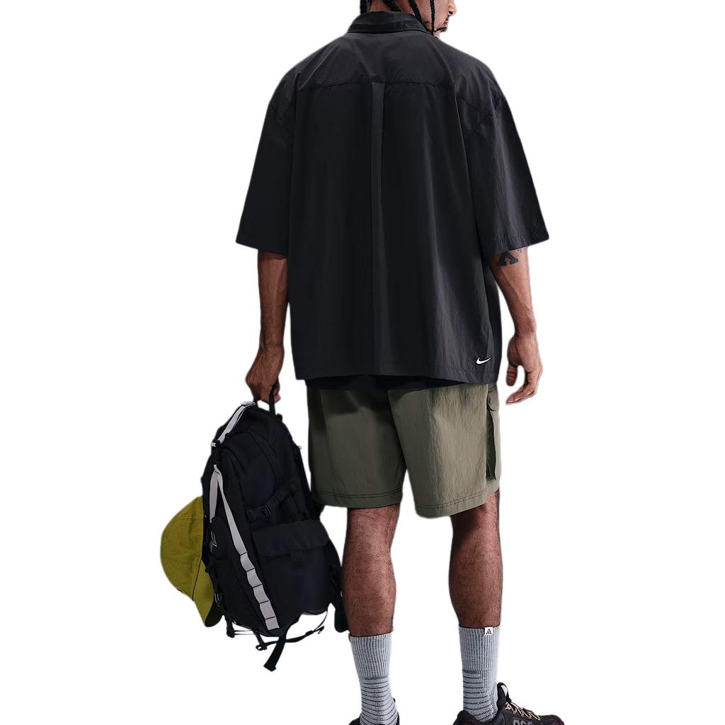 Nike Koszulka z krótkim rękawem i logo, luźna, zapinana na guziki, męska, HJ2883-010