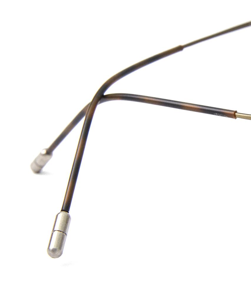 Loulou R Eye 182 Round Hinge Glasses 50 Antic Gold