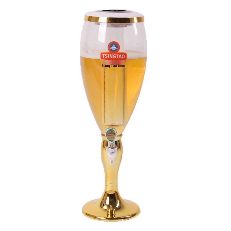 YX Draft Beer Keg 5L: Creative Luminous Bar Keg & 3L Commercial Beer Cannon. 1.5L Single Head