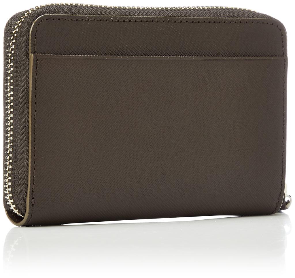Katharine Hamnett London PRISM Bifold Premium Japanese Cow Prism Medium Round Dark Brown Wallet, Leather, Embossed, Size, Zipper,