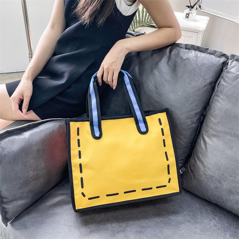 Large Capacity Canvas Tote With Zipper Closure For Daily Shopping And Travel