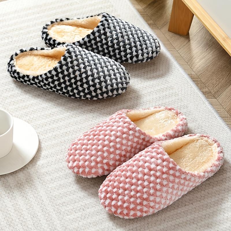 Womens Ultra-Soft Plush Slippers - Indoor Cozy Closed Toe Slides - Warm, Comfortable, Non-Slip House Shoes for Everyday Wear