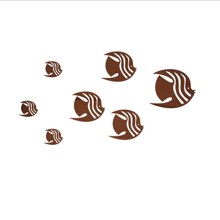 Bubble Fish Ocean Adhesive Wallpaper Sticker Acrylic Mirror 3D Wall Art for Kids Room&Kindergarten Self-Adhesive Removable Decor